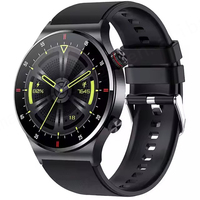Montre Connectée de Sport et d'Affaires pour Hommes, Bracelet en Acier Inoxydable et Silicone, Étanche, NFC pour Appels, Compatible IOS et Android, Modèle QW33