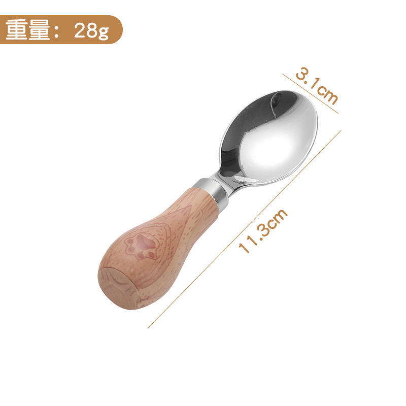 ช้อนเด็ก ลายไม้