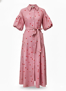 <strong>Women's</strong> Plaid Maxi Shirt Dress - Puff Sleeve Belted Button Down Casual Dress <strong>Womens</strong> <strong>Clothes</strong> <strong>Womens</strong> Dresses Sehe Fashion - Product Image 5