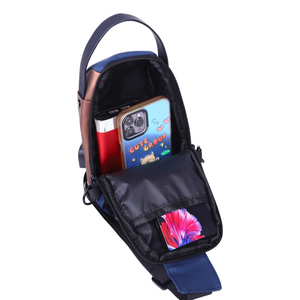Bolsa Transversal Masculina Multifuncional Antifurto de Grande Capacidade para Esportes ao Ar Livre com USB - Product Image 2