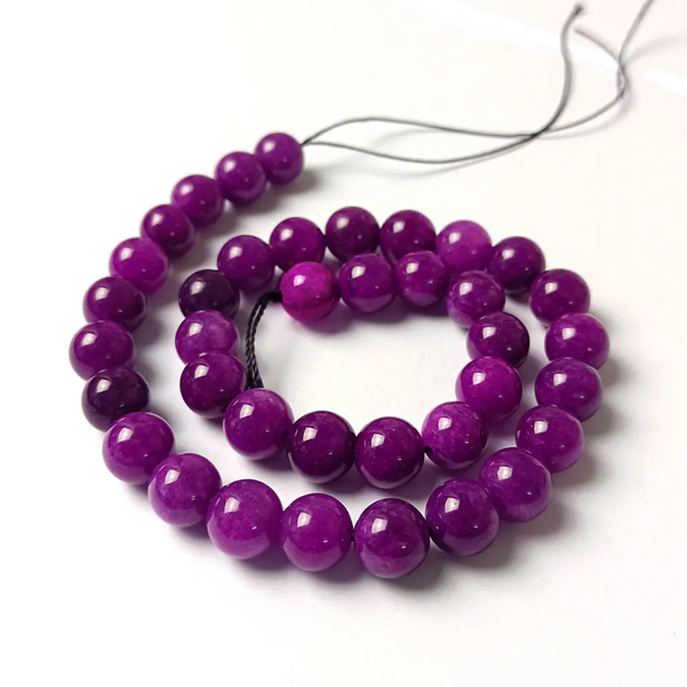 Wholesale 6-12mm Natural Gemstone Round Beads Purple Charoite Beads DIY Making Bracelet Necklace Jewelry Accessories