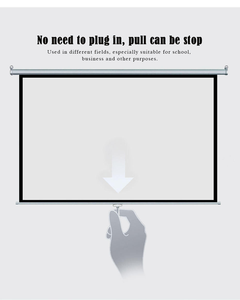 Pantalla de Proyección Portátil 3D de 120 Pulgadas, Blanca, Desplegable, para Techo o Pared, con Revestimiento ALR Mate, para Hogar, Oficina, Cine y Exteriores - Product Image 2