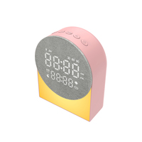 Draadloze speaker met afstandsbediening, witruis slaapgeluidmachine, nachtlampje, zonsopgang wekker, sfeerverlichting, wekker