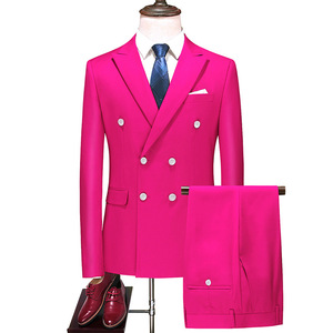 Elegante Completo Due Pezzi da <span class=keywords><strong>Uomo</strong></span>, Classico Business, Personalizzabile, per Matrimonio, Vestito Formale Slim Fit, <span class=keywords><strong>Giacca</strong></span> e <span class=keywords><strong>Blazer</strong></span> - Product Image 5