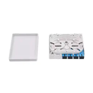 FTTH Fiber Socket Panel 4 Ports SC ABS+PC FTTH Indoor Optical Terminal Box For 3.0*2.0mm Drop Cable Odf Patch Panel