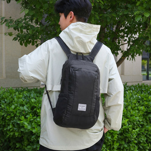 Venta al por mayor impermeable ligero logotipo personalizado Casual deportes escuela plegable bolsa de viaje mochilas para hombres mujeres - Product Image 2