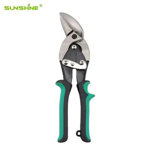 SUNSHINE 10" Metal Sheet Shear Multi-functional Tin Snips Straight Shears Bent Blade Cutter Household Hand Cutting Tool Scissors