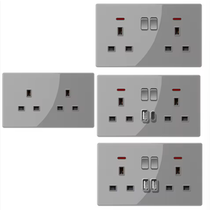 <span class=keywords><strong>Enchufe</strong></span> Multifunción Doble Tipo 146 Estándar Británico de 13A con Interruptor y <span class=keywords><strong>Enchufe</strong></span> USB Tipo-C - Product Image 4