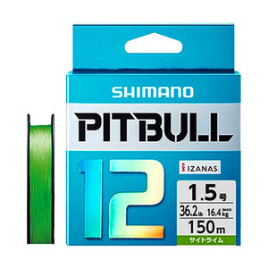 Shimano Pitbull 12 Braid 1.5 150m Línea de Pesca de Alta Resistencia Citrus Lime - Product Image 1