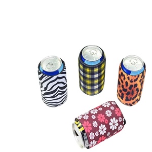 Porte-canettes isothermes en néoprène personnalisés OEM, imprimés en couleur par sublimation thermique - Product Image 1