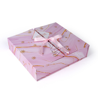 Boîte cadeau cosmétique rose multifonction à double porte pour bonbons, biscuits, chocolat, calendrier de l'avent avec cosmétiques