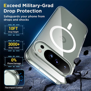 Custodia Magnetica Trasparente in TPU e Acrilico Ibrido Anti-Caduta per Google Pixel Serie 7/8/9/10 <span class=keywords><strong>Tutti</strong></span> i Modelli - Product Image 5