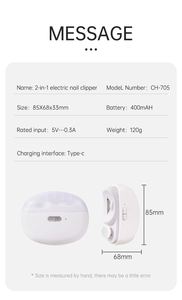 Cortaúñas eléctrico automático recargable al por mayor, recortador <span class=keywords><strong>de</strong></span> <span class=keywords><strong>uñas</strong></span> con hoja curva, <span class=keywords><strong>Lima</strong></span> <span class=keywords><strong>para</strong></span> adultos, niños y bebés, <span class=keywords><strong>para</strong></span> dedos <span class=keywords><strong>de</strong></span> los <span class=keywords><strong>pies</strong></span> - Product Image 6