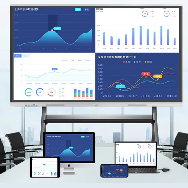 55 65 75 86 100 110 Inch Smart Board LED Touch Screen Flat Panel Interactive Electronic Whiteboard School Meeting Room Aio PC