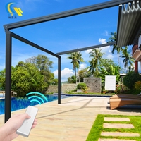 Toit de pergola motorisé imperméable pour l'extérieur Toit rétractable pour terrasse