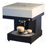 Máquina impresora de alimentos de 4 tazas de altura de detección automática Impresora de café Latte Art comestible