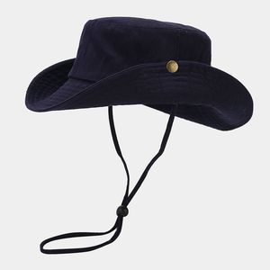Chapeaux de soleil ajustables en coton 100% délavé, style safari, avec cordon de serrage - Product Image 4