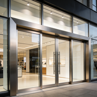 Portes en verre à double battant de style français pour bureaux, en aluminium moderne, pour devantures de magasins, vente en gros d'usine XIYATECH