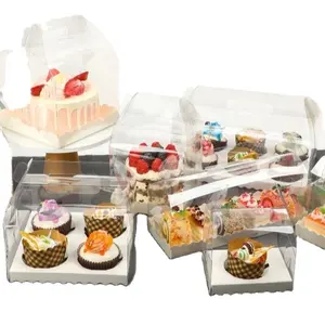 Contenitore personalizzato per Muffin Cup scatola per imballaggio portatile scatola per Cupcake