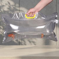 Sacs de transport pour poissons d'aquarium en polyéthylène transparent avec logo personnalisé, sacs d'emballage pour l'expédition de poissons vivants, sacs en plastique pour le transport de poissons