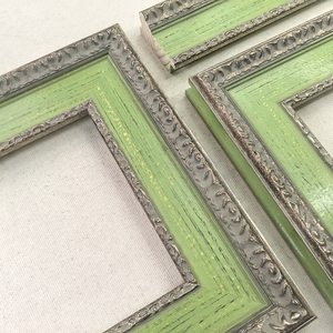 Vintage Wood Rectangle Creative Photo <strong>Frame</strong> 10x10 <strong>13x18</strong> 20x25 30x40 A3 Silver Green Color Wholesale - Product Image 4