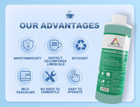 LUMENNATURALE 500ml Nettoyant écologique sûr pour machine à glaçons, détartrant liquide, détergent, solution de nettoyage jetable pour machine à café