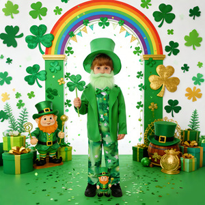Conjunto <span class=keywords><strong>de</strong></span> Disfraz para Niños del Día <span class=keywords><strong>de</strong></span> San Patricio, Estilo Irlandé<span class=keywords><strong>s</strong></span> para Fiesta Escolar, Estilo Europeo/Americano, Acabado Suave - Product Image 4
