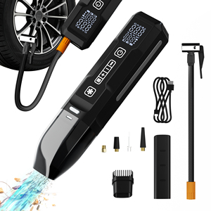 Aspirateur 3 en 1, compresseur d'air pour voiture, gonfleur de pneus électrique portable sans fil, pompes à air numériques pour pneus de voiture - Product Image 1