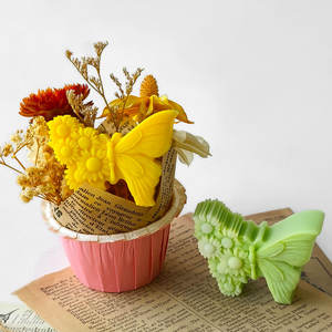 Moule en Silicone Fleur Papillon DIY Moule Papillon Marguerite pour la Fabrication de Bougies Parfumées, Plâtre, Savon, <span class=keywords><strong>Fondant</strong></span> et Décoration de Gâteaux - Product Image 6