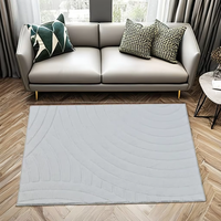 Vente en gros de tapis Jacuard blanc super doux et moderne en fausse fourrure de lapin, lavable en machine et pliable.