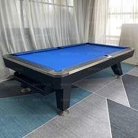 Professioneller Billardtisch mit Schieferplatte und Ballrücklauf im Diamant-Stil, Importierter 9-Ball Amerikanischer Predator Pooltisch