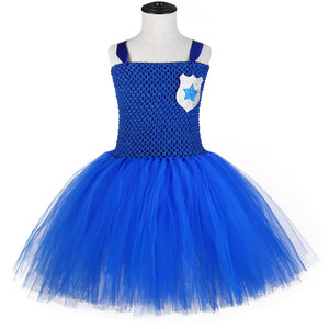 Vestidos <span class=keywords><strong>para</strong></span> niñas, trajes de oficial de policía azul oscuro, uniforme de tul, tutús, <span class=keywords><strong>Carnaval</strong></span>, puesta en escena, <span class=keywords><strong>disfraces</strong></span> de fiesta - Product Image 2