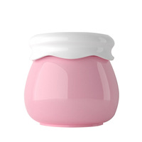 Botol Pemoles kuku gaya Korea, wadah kosmetik portabel krim wajah warna lucu Jam buah lipstik akrilik lapisan bibir 10G grosir