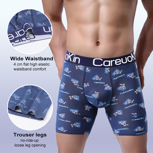 2025 nuovo <span class=keywords><strong>Boxeur</strong></span> Hombres Largos per Careuokin fabbrica all'ingrosso <span class=keywords><strong>uomo</strong></span> di mezza vita lungo Boxer intimo completo stampa moda - Product Image 2