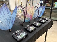 Machine à LED Papillon Volant Télécommandée, Cadre en Alliage d'Aluminium, 16 Couleurs Changeantes, Indice IP33, Lumière du Jour 5000K