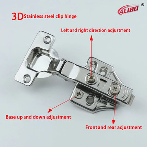 Charnière de placard dissimulée hydraulique à fermeture douce réglable en 3D pour cuisine, chambre, armoire, école - Product Image 2
