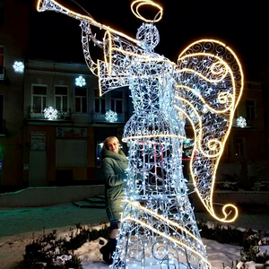 Giant <b>Lighted</b> Christmas Angel for Outdoor Park Plaza Landscape and Commercial Holiday Decoration Display - Product Image 1