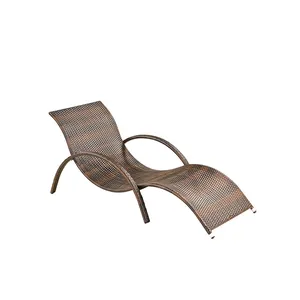 בריכת כסאות פטיו גן קש חיצוני נצרים נוח שכיבה בריכת כיסא s בצורת מיטת שיזוף