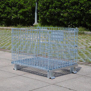 <span class=keywords><strong>Cage</strong></span> pour animaux de compagnie en treillis métallique en acier massif, robuste, empilable, pliable, boîtes de rangement avec roulettes - Product Image 2