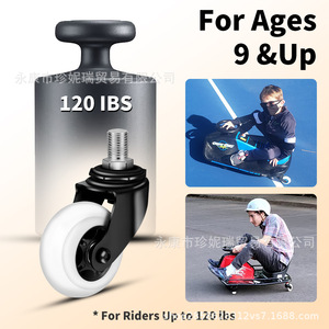 Rueda ZhenNirui de 76 mm x 30 mm para coches de juguete infantiles, rueda giratoria de plástico individual con rosca M16 para reparación - Product Image 3