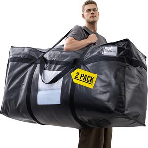 Lot de sacs de rangement géants en PE pour déménagement, durables et pliables, pour vêtements, couettes, literie, couvertures, sacs de rangement <span class=keywords><strong>jumbo</strong></span> avec fermetures éclair - Product Image 4