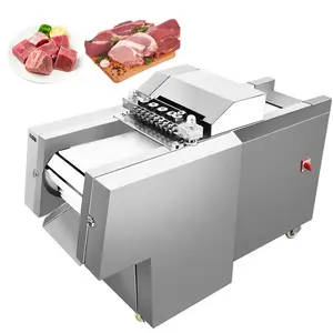 Commerciële Automatische Roestvrijstalen Vleessnijmachine Micro Bevroren Rib Snijmachine
