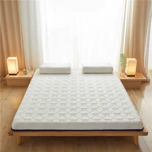 OEM ODM hotel full size folding pocket spring memory foam mattress toppers pad