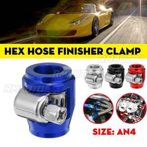 AN6 Hex <b>Hose</b> Finisher <b>Clamp</b> With Screw Band <b>Hose</b> End Cover Fitting Adapter Connector - Product Image 4