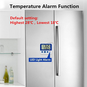 Élégant réfrigérateur congélateur température thermomètres magnétiques numérique LCD réfrigérateur alarme thermomètre pour réfrigérateur - Product Image 5