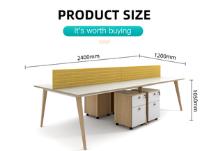 Nội thất văn phòng 3 người bàn văn phòng mở văn phòng làm việc văn phòng tủ nhân viên bàn làm việc 2 3 người Máy Trạm - Product Image 2