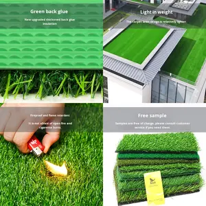 Décoration du sol <span class=keywords><strong>Gazon</strong></span> artificiel <span class=keywords><strong>Tapis</strong></span> d'herbe en plastique Pelouse pour balcon extérieur Maternelle <span class=keywords><strong>Tapis</strong></span> <span class=keywords><strong>vert</strong></span> pour bureau à domicile - Product Image 4