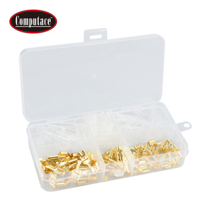 SOCARO Kit de 150 Terminales de Crimpado Hembra y Fundas Aislantes de 2.8/4.8/6.3mm, Terminales de Horquilla de Latón (Sin Conectores Macho) - Product Image 1