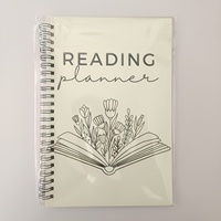 Carnet de lecture et de suivi des défis mensuels A5, reliure spirale, avec suivi des défis de lecture annuels