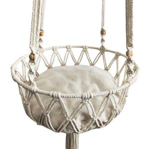 Hamac bohème pour animaux de compagnie, en dentelle, main, fil de coton tissé, panier suspendu en macramé, nid pour chat et chien - Product Image 4